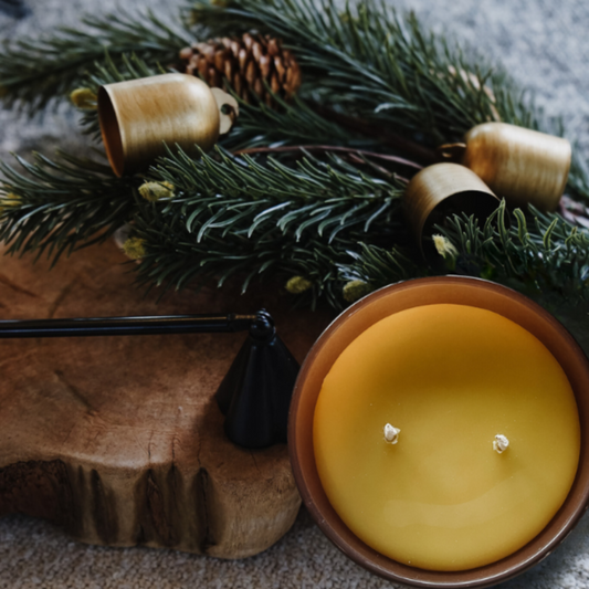 beeswax candle | fir needle